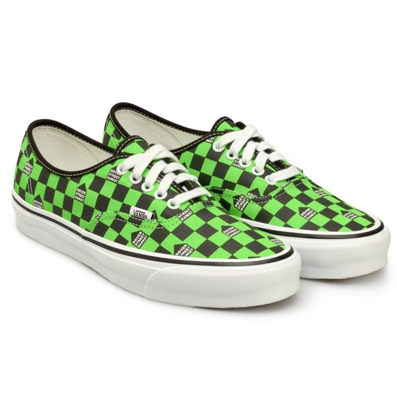 Vans x Dover Street Market OG Authentic LX DSM Checkerboard (Fluro Green) - Picture 1 of 12
